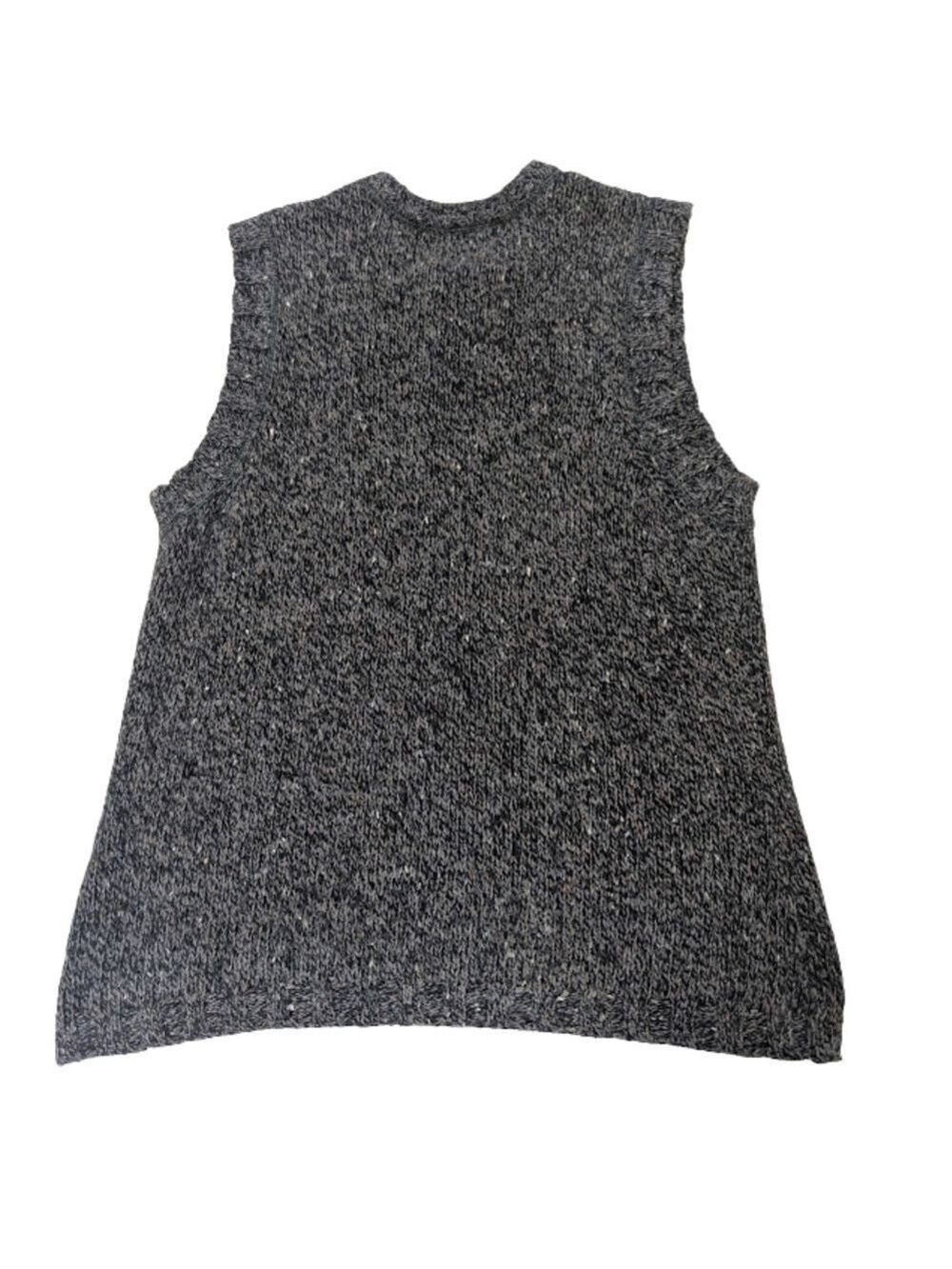 Woolrich Cardinal Embroidered Zip Sweater Vest Black Heather Size M Cottagecore - Picture 3 of 16